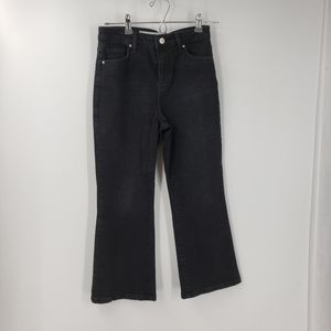 TOPSHOP MOTO PETITE Dree  black cropped jeans